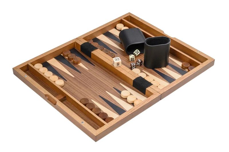 Backgammon en noyer - Magnétique