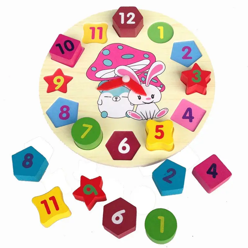 Horloge Éducative en Bois