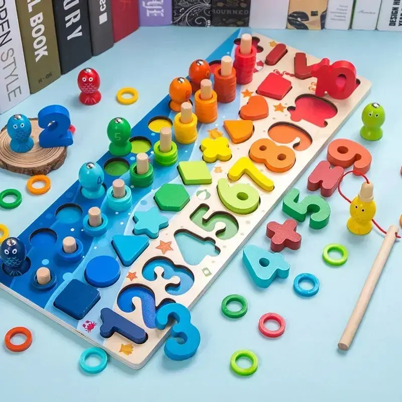 Puzzle Montessori Bois Ocean 5 en 1