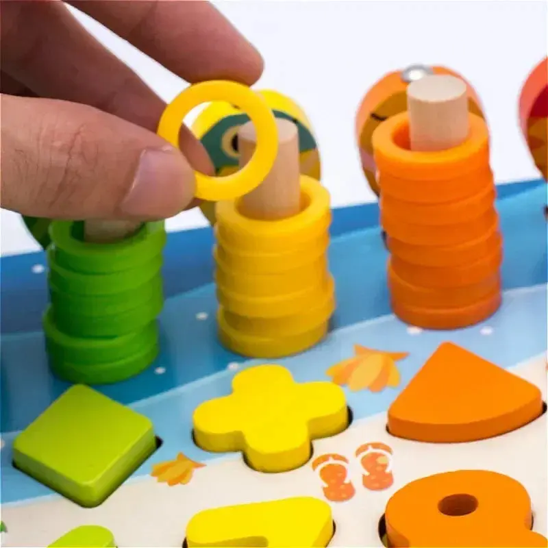 Puzzle Montessori Bois Ocean 5 en 1