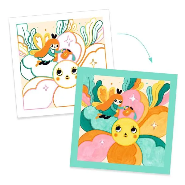 Cartes à peindre - Jardin Féérique