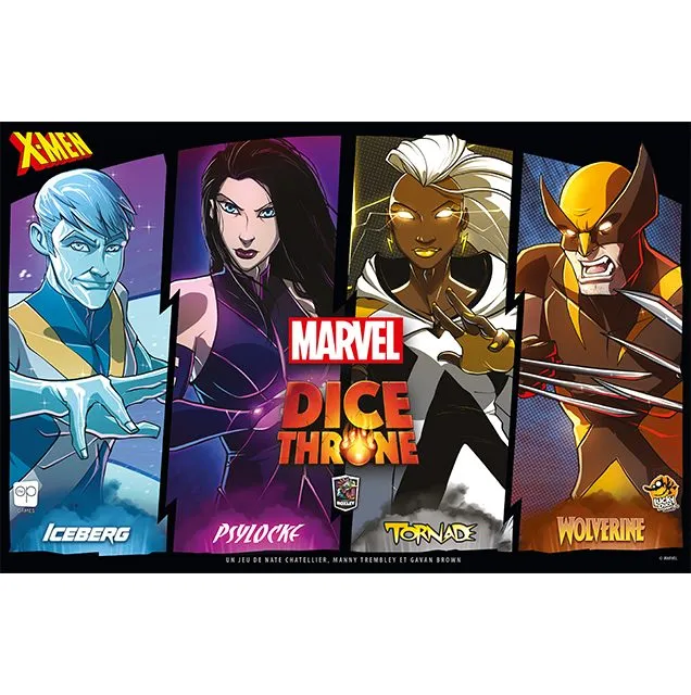 Dice Throne Marvel - Iceberg, Psylocke, Tornade, Wolverine