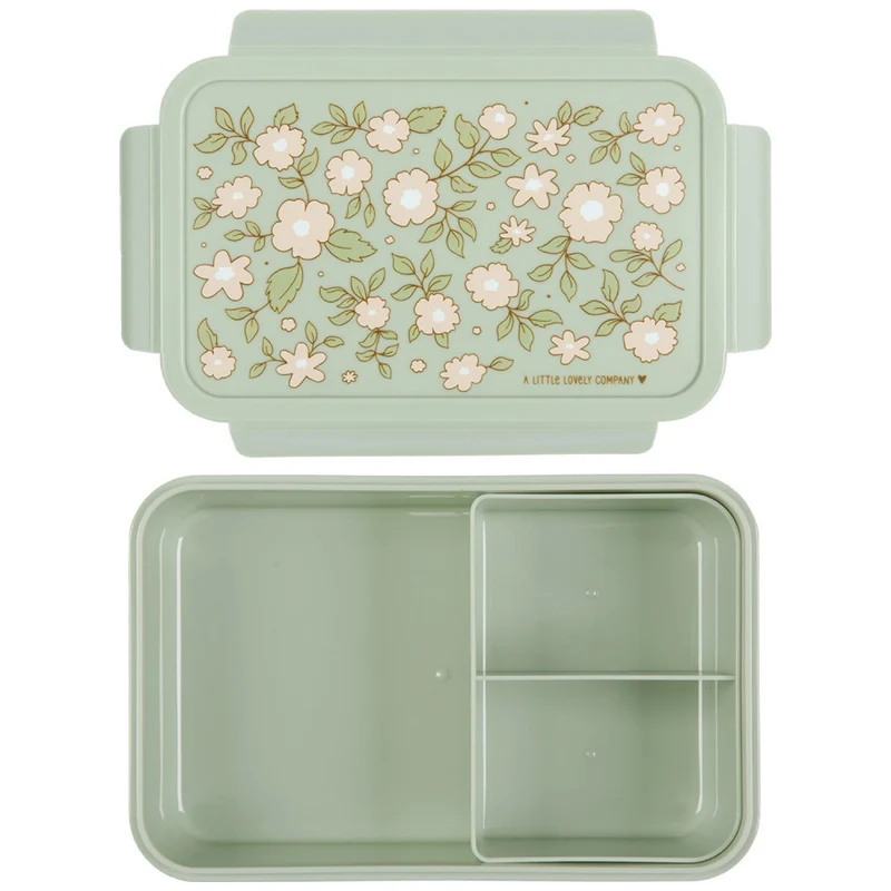 Lunchbox fleurs vert