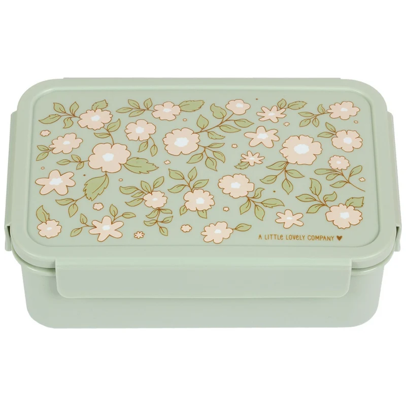 Lunchbox fleurs vert