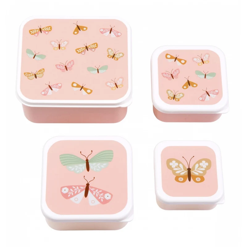 Lot de 4 boites à gouter papillon