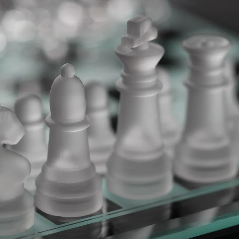 Jeu d'Échecs en Verre