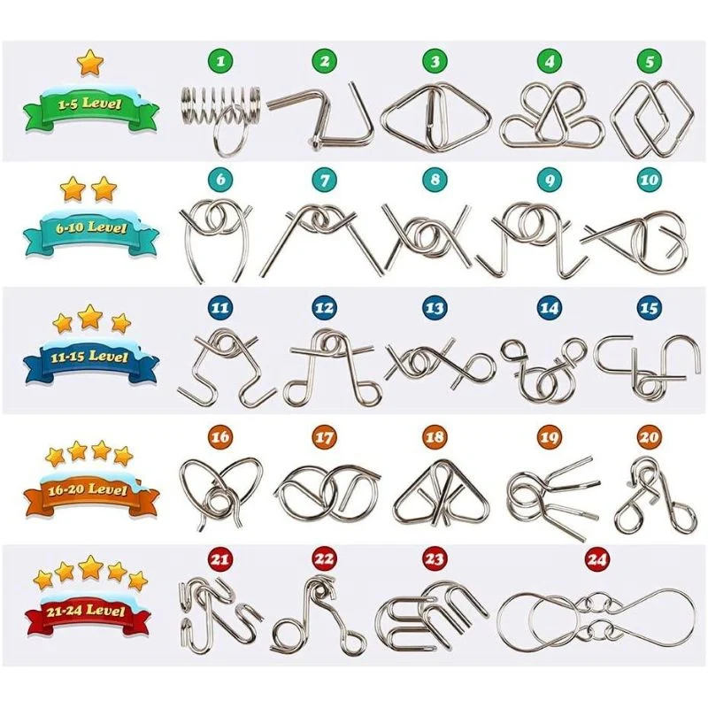 Coffret Casse-tête 8 pièces en Métal