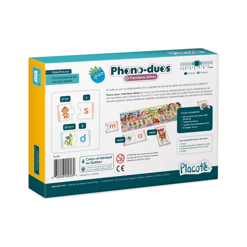 Phono-duos : Premières lettres
