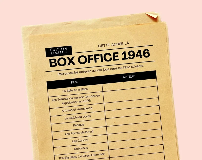 Jeu anniversaire année 1946 - 10 jeux à imprimer pour fêter les 80 ans