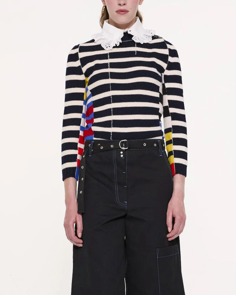 La Fetiche - Pull Mae - Marine & Ecru