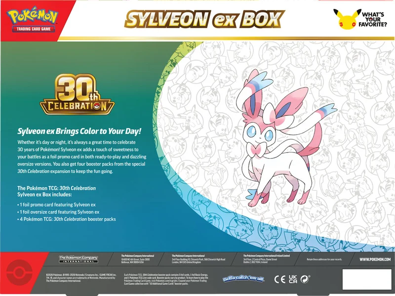 Pokémon 30th celebration Sylveon/Greninja Ex box