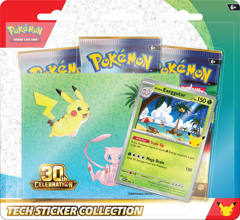 Pokémon 30th celebration Tech sticker collection