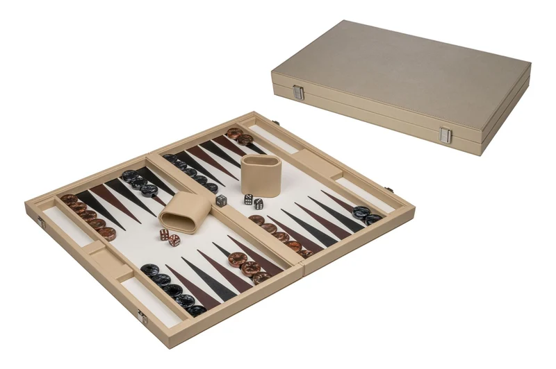 Backgammon style Cuir - GM - Beige