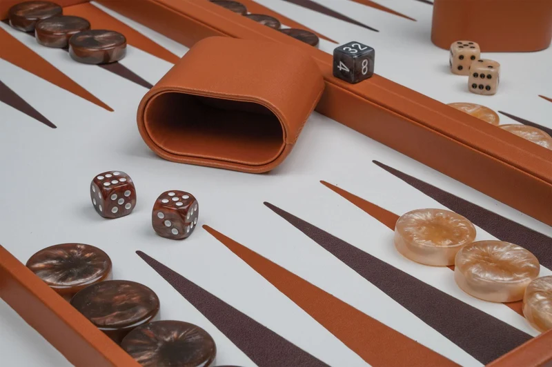 Backgammon style Cuir - GM - Caramel