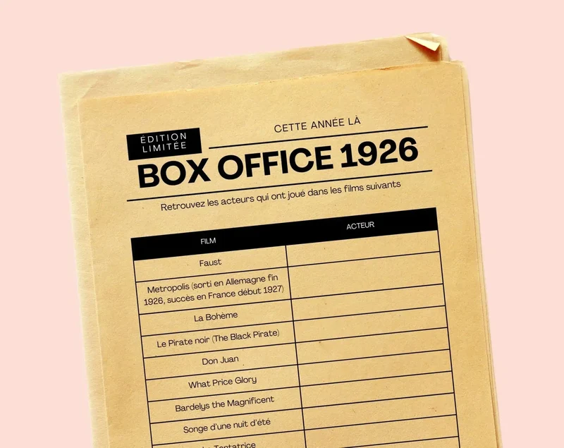 Jeu anniversaire année 1926 - 10 jeux à imprimer pour fêter les 100 ans