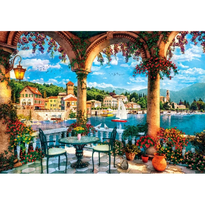 Balcony View Of Lake Como - 1000 pièces