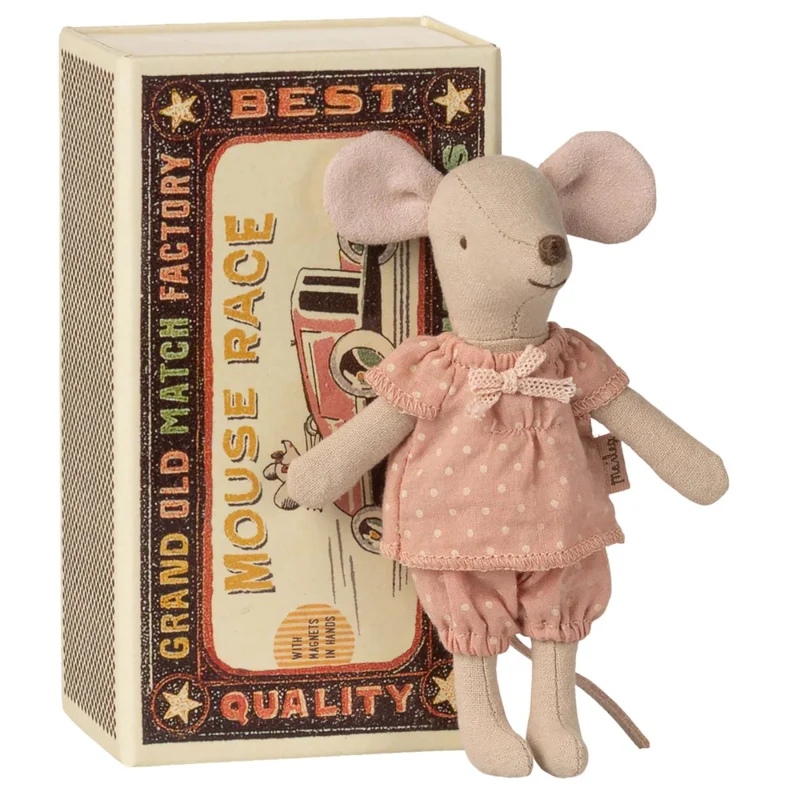 Souris Grande Sœur Dans Sa Boîte D'allumettes