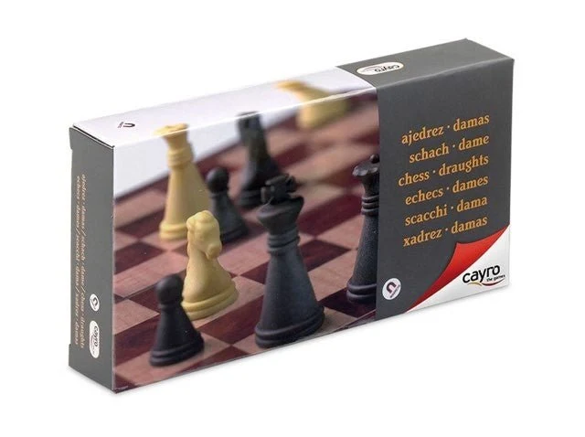Ensemble jeu d'échecs en plastique - pliant et magnétique - Cayro