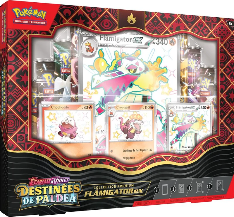 Pokemon EV4.5 Destinées de Paldea Coffret Premium Flamigator EX
