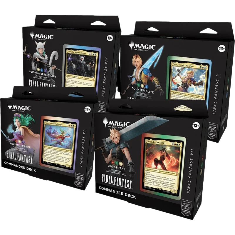 Lot de 4 Decks Commander Magic Final Fantasy EN
