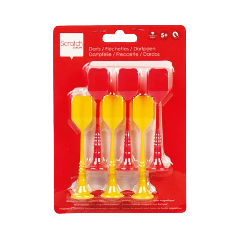 Dards magnétiques 6 pièces rouges & jaunes (PLUS EN PRODUCTION)