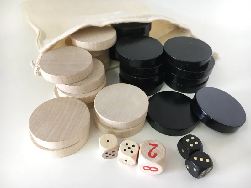 Pions Backgammon en bois Ulbrich
