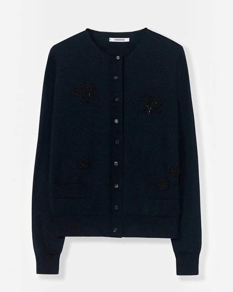 Cordera - Cardigan En Laine - Marine