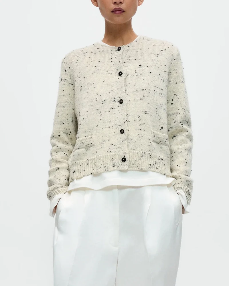 Cordera - Cardigan Flecked - Ecru