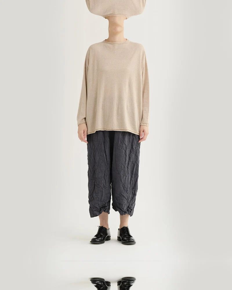 Pas De Calais - Pull Carré En Coton Et Lin - Beige