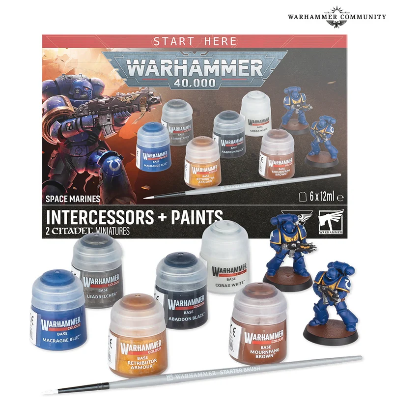 Intercessors Space Marines + Set de peinture