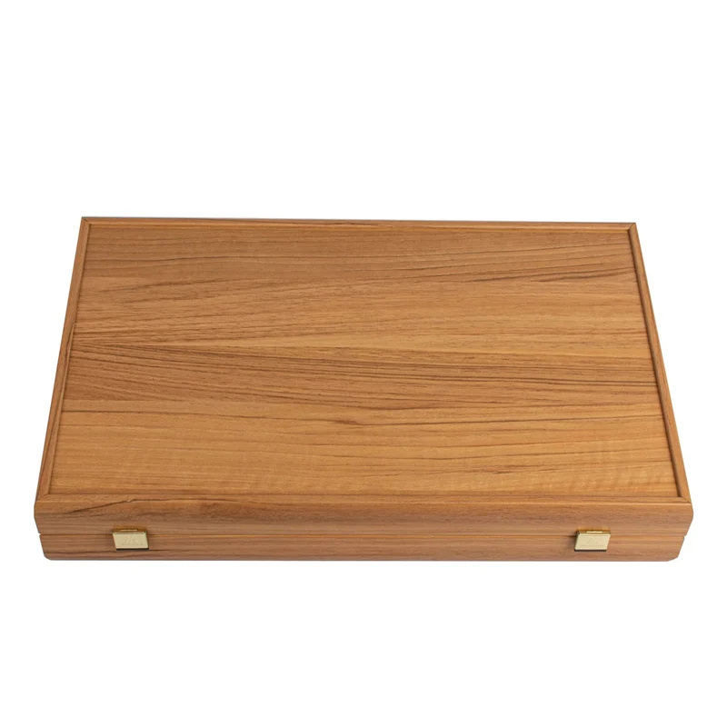 Backgammon en Bois et Cuir Vegan - Framboise