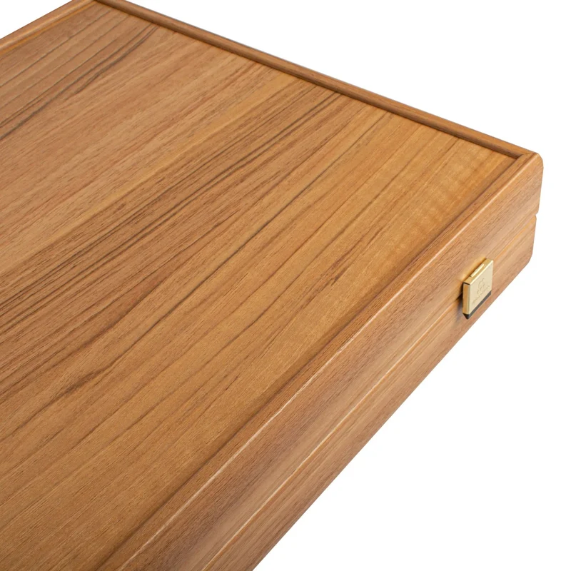 Backgammon en Bois et Cuir Vegan - Framboise
