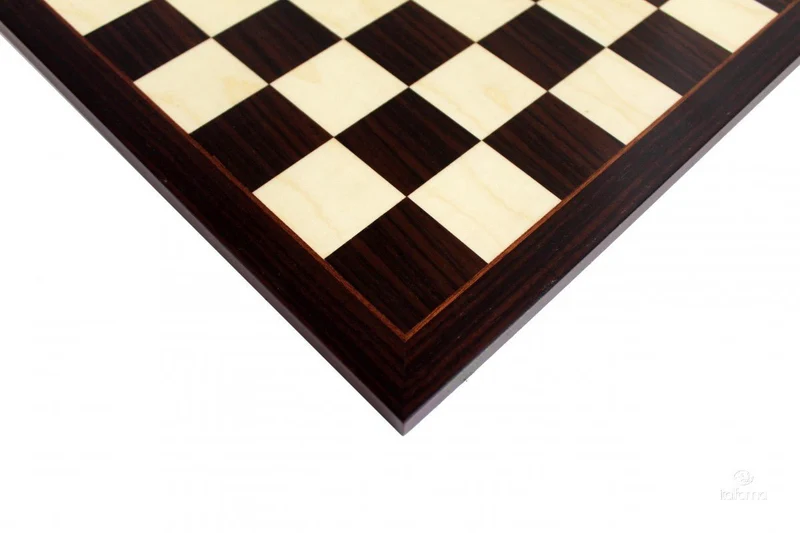 Plateau d'échecs / échiquier en palissandre et sycomore - Bords Fins - Ital Fama