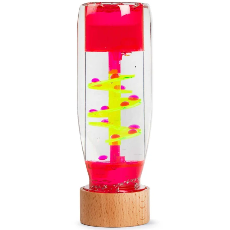 Bouteille sensorielle spirale rouge - petit boum