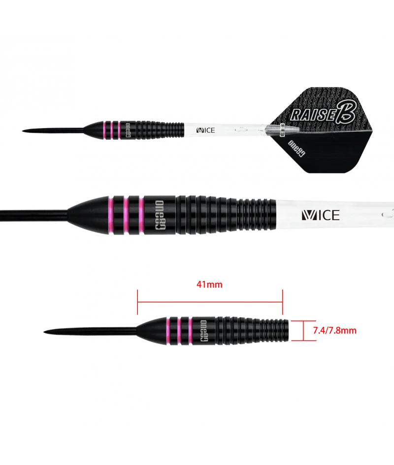 Fléchettes 80% Nickel Tungstène - Raise B - Rose