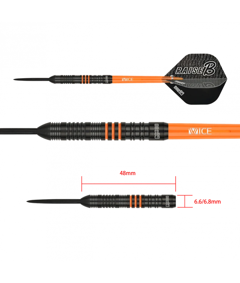 Fléchettes 80% Nickel Tungstène - Raise B - Orange