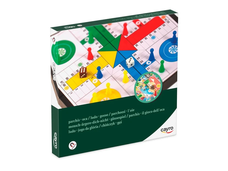 Coffret Jeu des petits chevaux / Jeu de l'oie - Magnétique - 24 x 24 cm