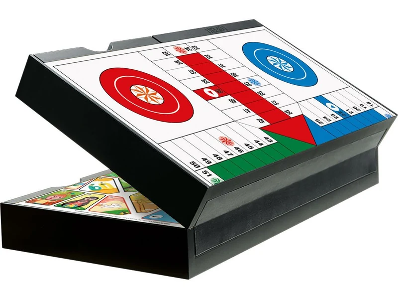 Coffret Jeu des petits chevaux / Jeu de l'oie - Magnétique - 24 x 24 cm