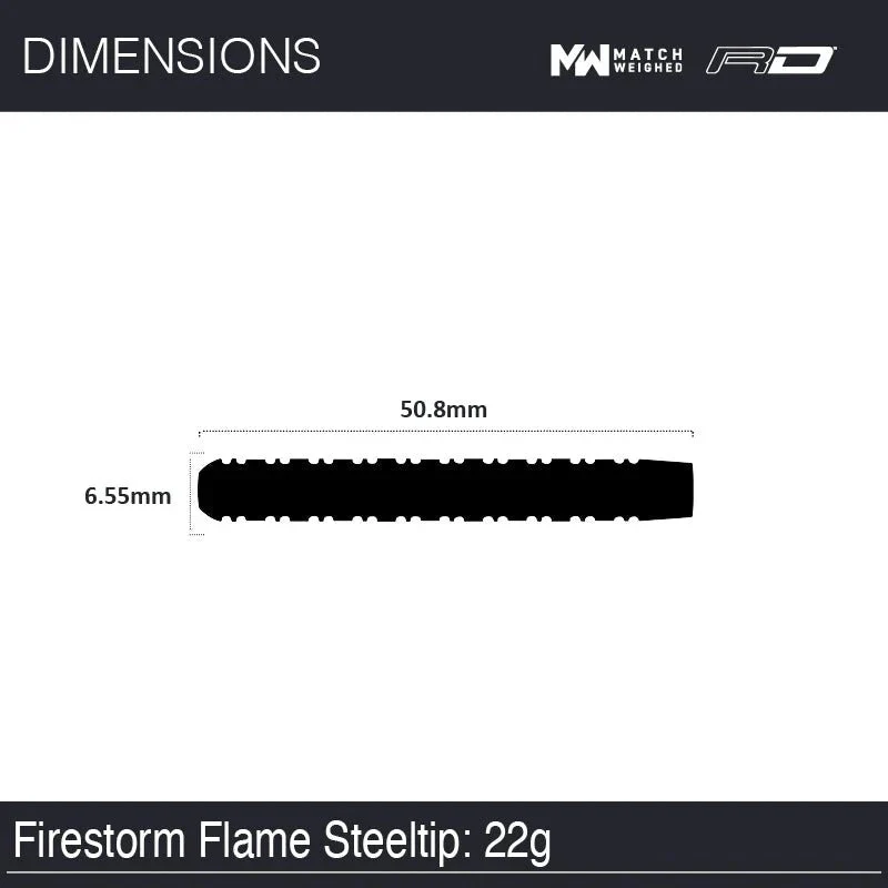 Fléchettes 90% Tungstène - Firestorm Flame - Winmau
