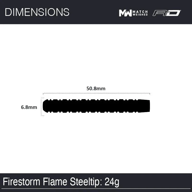 Fléchettes 90% Tungstène - Firestorm Flame - Winmau
