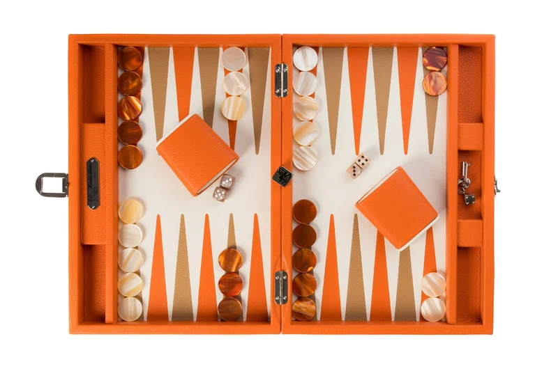 Backgammon Hector Saxe - Buffle Orange - Moyen
