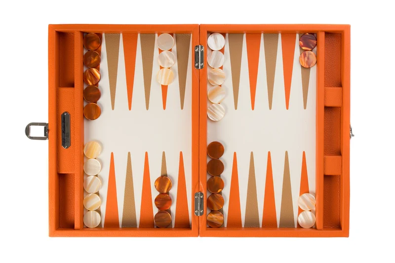 Backgammon Hector Saxe - Buffle Orange - Moyen