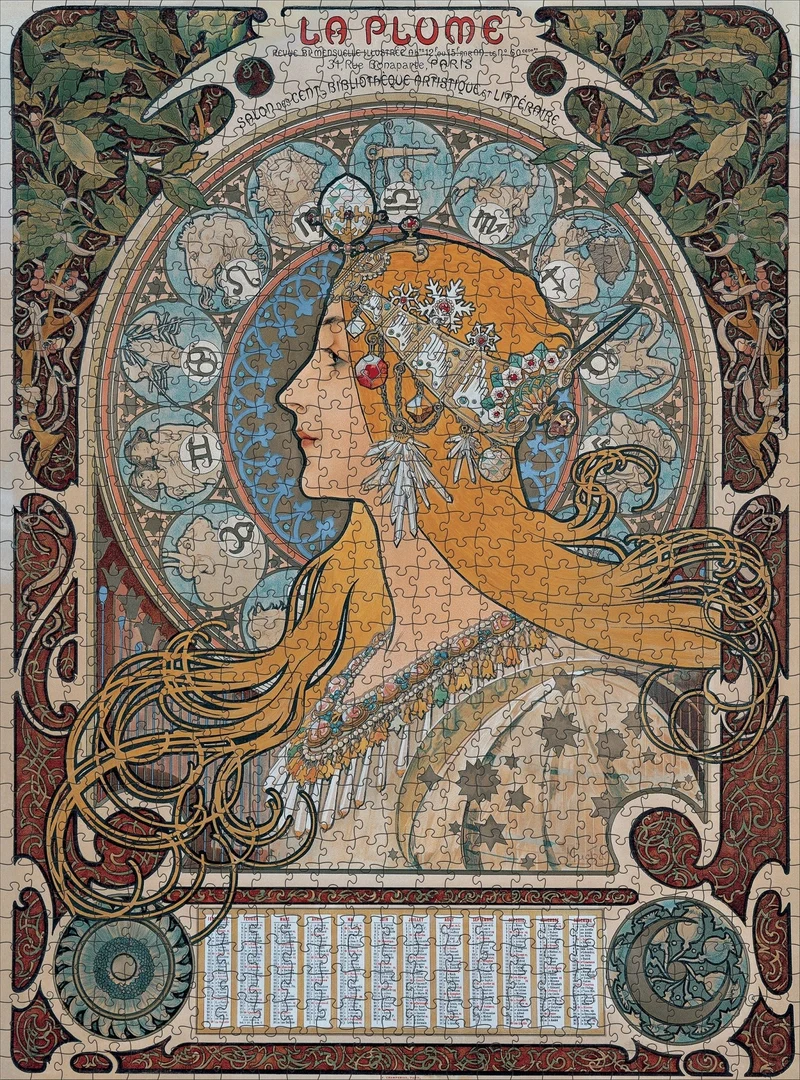Puzzle Pomegranate - 1000 p - Zodiac - Alphonse Mucha