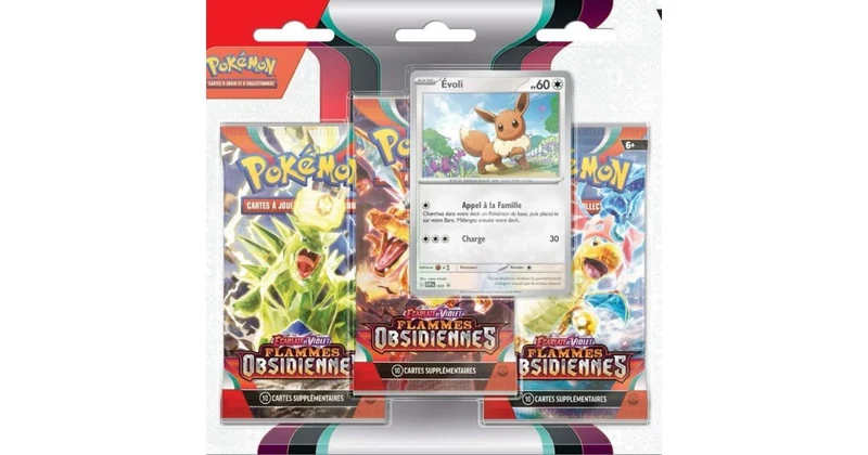 Pokemon Tripack Flamme obsidienne évoli EV03