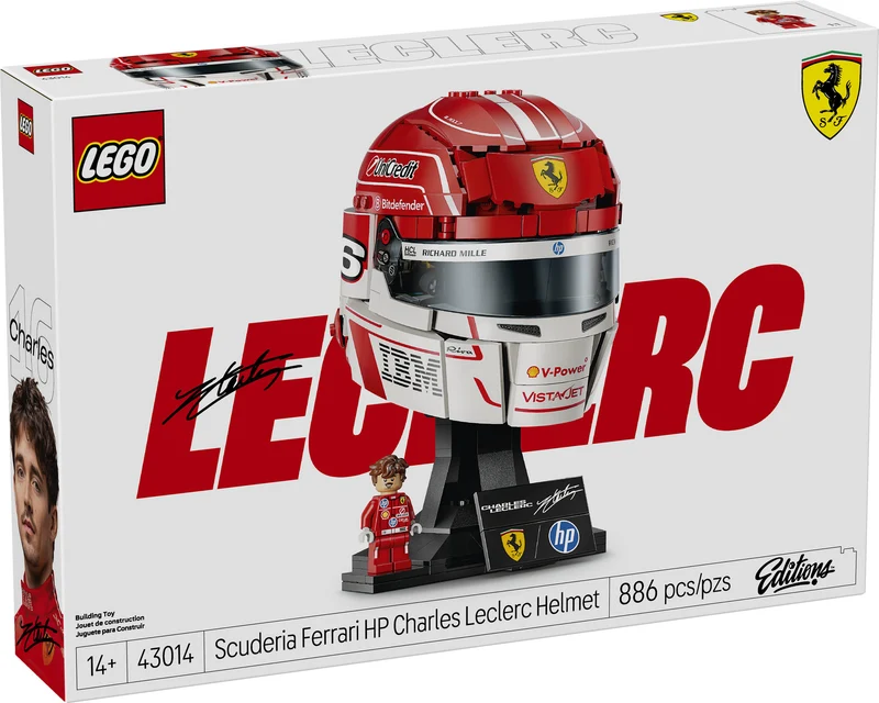 Le casque Scuderia Ferrari HP de Charles Leclerc