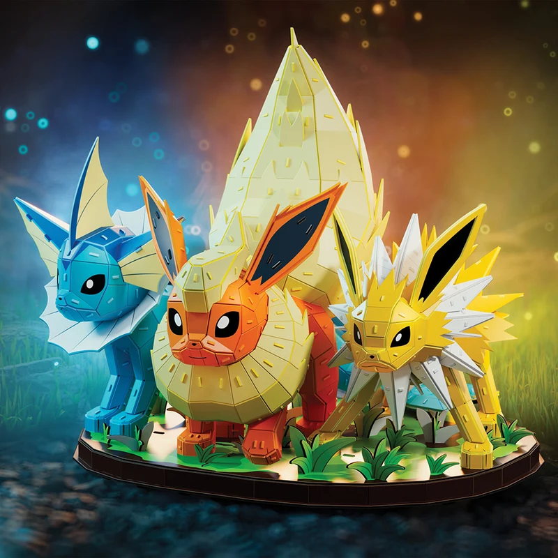 4D Build - Pokémon - Évoli trio d'évolution