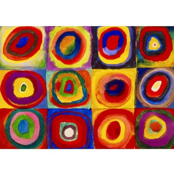 Puzzle Piatnik - 1000 p - Carrés avec Cercles Concentriques - Kandinsky