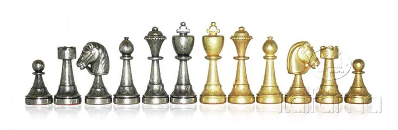 Pièces d'échecs en métal - Staunton - Taille 3 - Ital Fama
