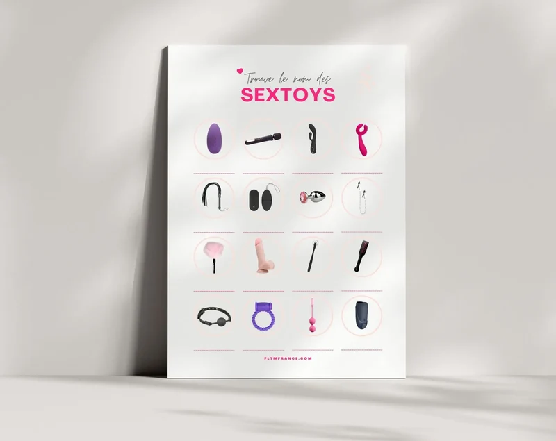 Trouve le nom des sextoys - Jeu EVJF / EVG