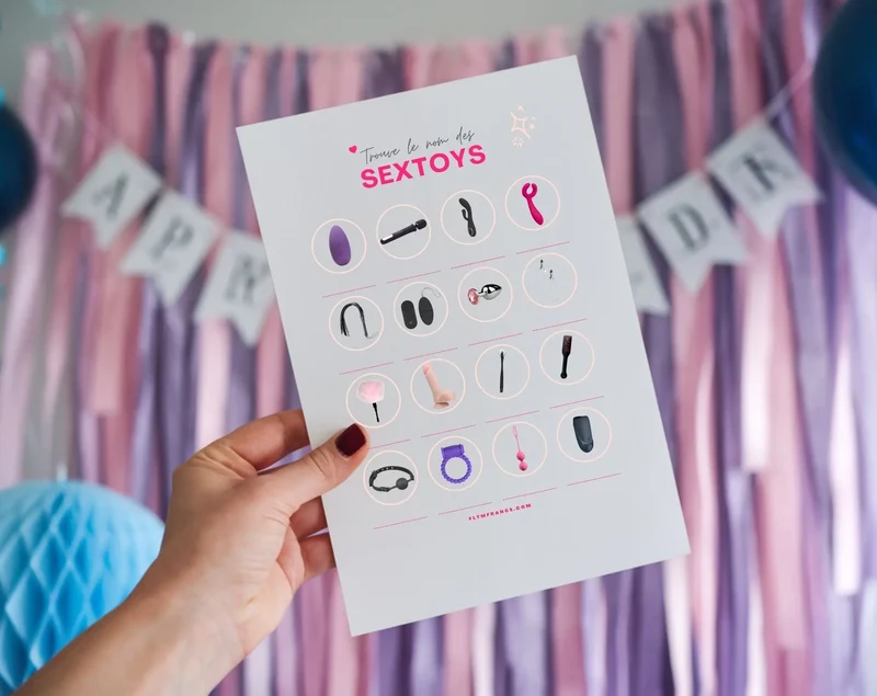 Trouve le nom des sextoys - Jeu EVJF / EVG